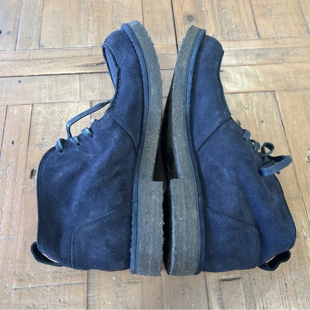 Vince Suede Chukka Boots Men’s 8.5 Blue Ankle Lace Up Preppy Casual Leather